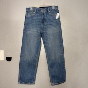 Gap Mid Rise SuperSoft Relaxed Straight Crop Jeans, 4/27 R, 735129